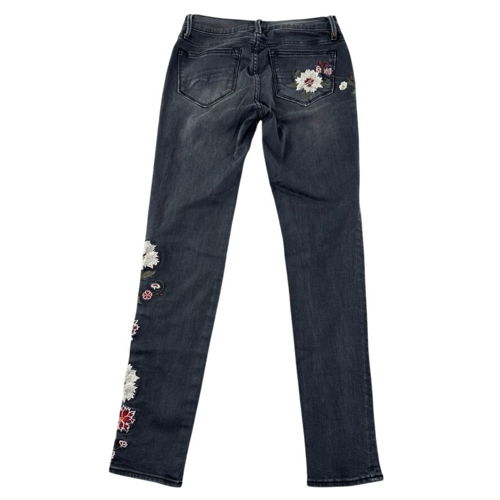 Driftwood Jeans Womens 24X28 Black Jackie Embroidered Floral Denim Classic Fit - Picture 2 of 16
